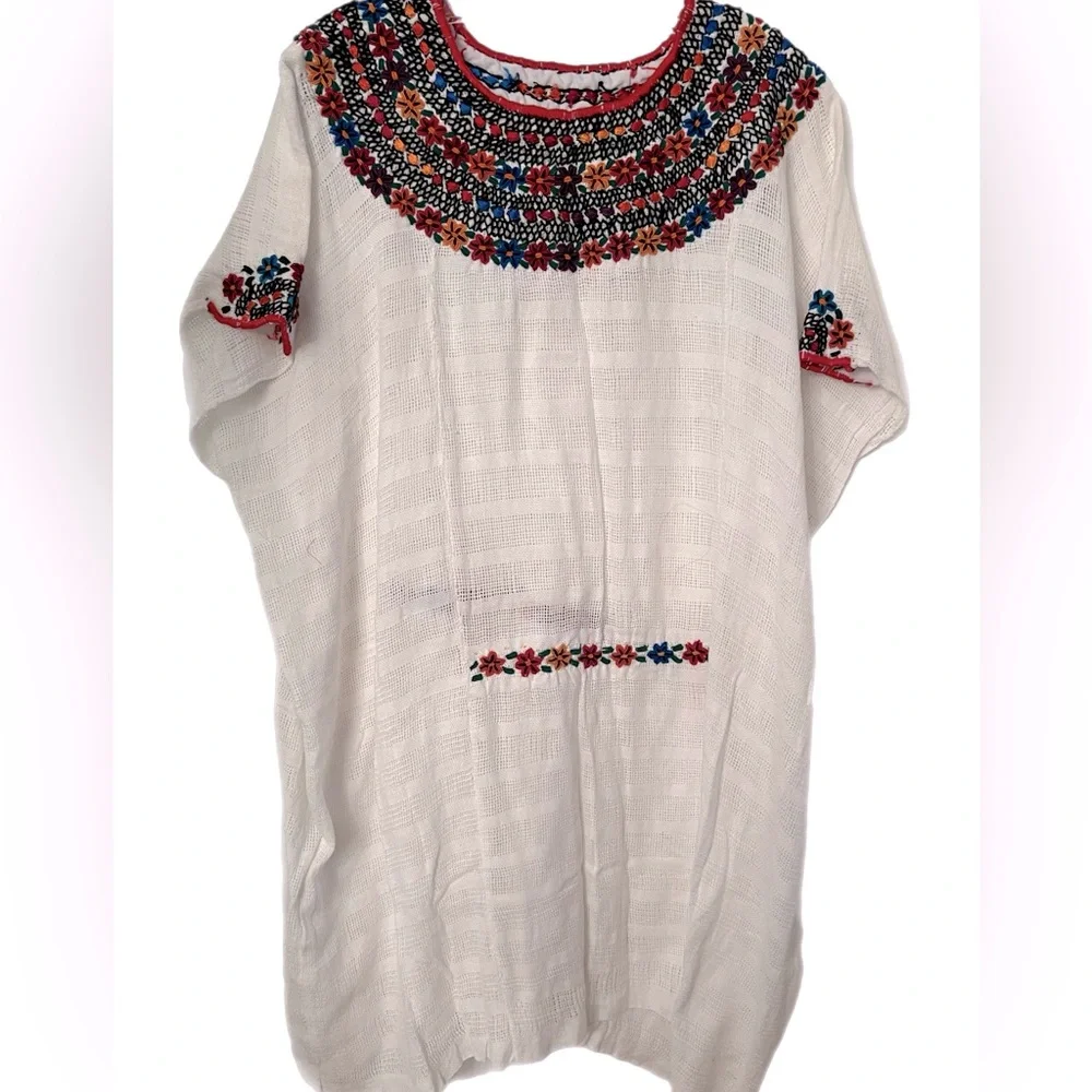 🍎Hand made Woven HUIPIL de Cobanb Guatamala Blouse🌸 One size fits all. - Picture 3 of 8